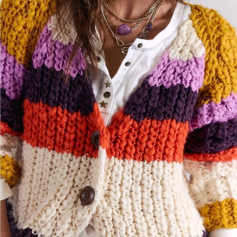 Free People Myles Stripe Cardi